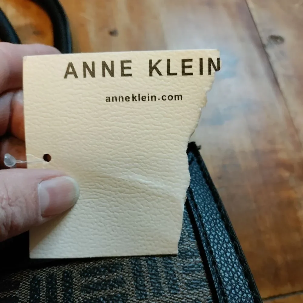 Anne Klein purse tote handbag black brown new signature gift new tags wallet - Picture 6 of 16